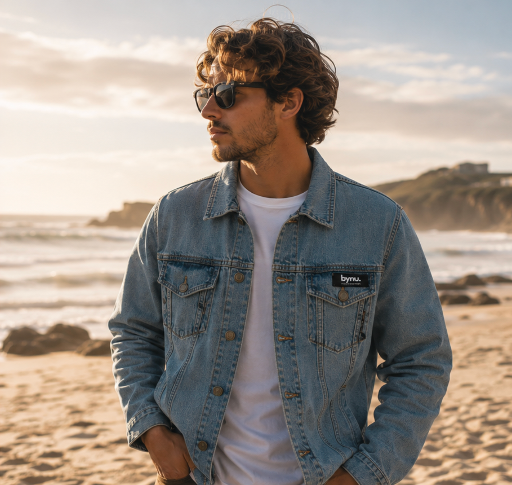Veste en jean homme