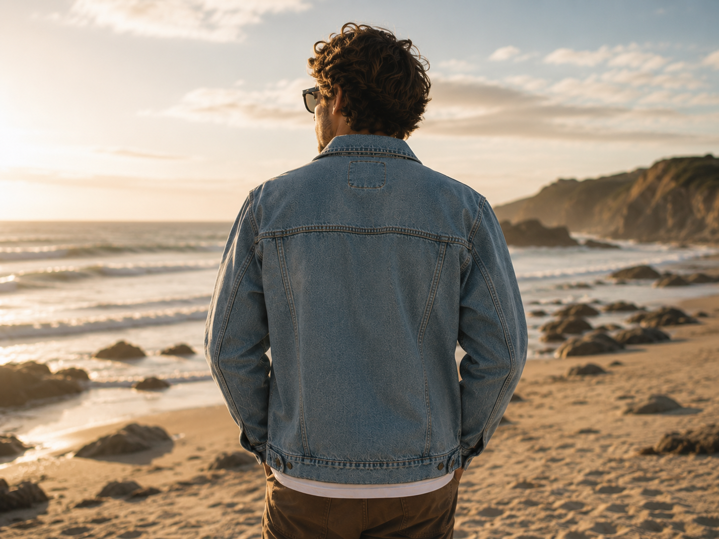 Veste en jean homme