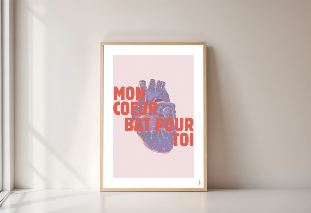 Affiche "Mon coeur bat pour toi"